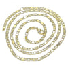Gargantilla Básica 04.213.0242.24 Oro Laminado, Diseño de Mariner, Diamantado, Dorado