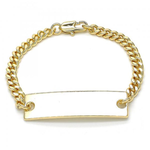 Pulsera con Placa 03.63.1849.06 Oro Laminado, Pulido, Dorado