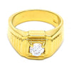 Anillo de Hombre 5.178.031.06 Oro Laminado, con Zirconia Cubica Blanca, Diamantado, Dorado