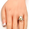 Anillo Multi Piedra 01.239.0011.4 Rodio Laminado, con Cristales de Swarovski Golden Shadow, Pulido, Rodinado