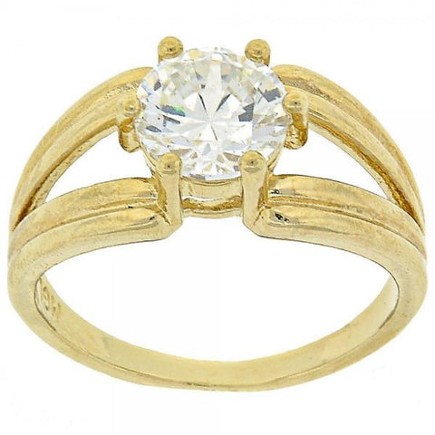 Anillo Multi Piedra 5.167.003.08 Oro Laminado, con Zirconia Cubica Blanca, Dorado