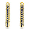 Argolla Huggie 02.264.0006.5.20 Oro Laminado, con Micro Pave Zafiro Azul y Blanca, Pulido, Dorado