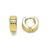 Argolla Huggie 02.255.0009.1.10 Acero Inoxidable, Pulido, Dorado