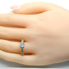 Anillo Multi Piedra 01.94.0002.07 Oro Laminado, con Zirconia Cubica Blanca, Pulido, Dorado