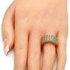 Anillo Multi Piedra 01.210.0064.07 Oro Laminado, con Zirconia Cubica Blanca, Pulido, Dorado