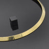 Gargantilla Básica 04.63.1166.16 Oro Laminado, Diseño de Herringbone, Pulido, Dorado