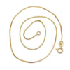 Gargantilla Básica 04.09.0188.18 Oro Laminado, Diseño de Box, Pulido, Dorado