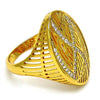Anillo Multi Piedra 01.118.0028.07 Oro Laminado, con Cristal Blanca, Pulido, Dorado