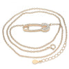 Collares con Dije 04.336.0047.1.16 Plata Rodinada, con Zirconia Cubica Blanca, Pulido, Oro Rosado