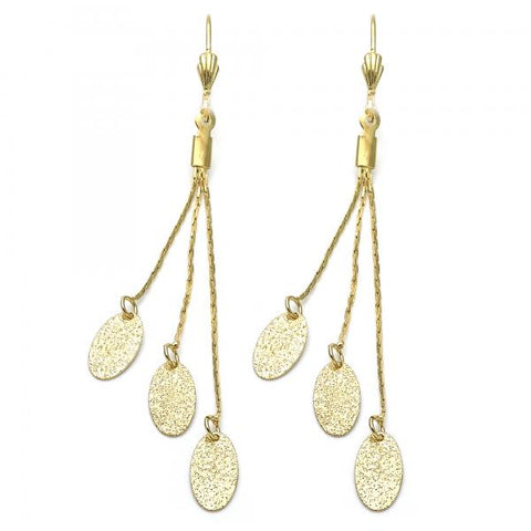 Arete Largo 5.090.003 Oro Laminado, Dorado