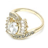 Anillo Multi Piedra 01.210.0101.07 Oro Laminado, con Zirconia Cubica Blanca, Pulido, Dorado