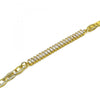 Pulsera Elegante 03.130.0012.08 Oro Laminado, Diseño de Mariner, con Zirconia Cubica Blanca, Pulido, Dorado