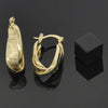 Argolla Pequeña 5.155.024 Oro Laminado, Diseño de Espiral, Diamantado, Dorado