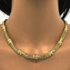 Collar y Pulso 06.185.0009 Oro Laminado, Diseño de Elefante, con Cristal Blanca, Pulido, Dorado