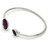 Aro Individual 07.239.0003.2 Rodio Laminado, con Cristales de Swarovski Amethyst, Pulido, Rodinado