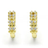 Argolla Huggie 02.186.0119.12 Plata Rodinada, con Zirconia Cubica Blanca, Pulido, Dorado
