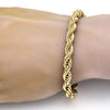 Pulsera Básica 04.242.0043.09GT Tono Dorado, Diseño de Rope, Pulido, Dorado