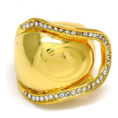 Anillo Multi Piedra 01.241.0024.07 Oro Laminado, con Cristal Blanca, Pulido, Dorado