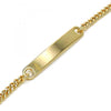 Pulsera con Placa 03.63.1841.08 Oro Laminado, Pulido, Dorado