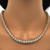 Gargantilla Elegante 04.284.0005.18 Oro Laminado, con Zirconia Cubica Blanca, Pulido, Dorado
