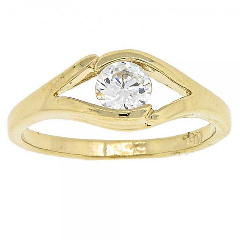 Anillo Multi Piedra 5.165.031.08 Oro Laminado, con Zirconia Cubica Blanca, Pulido, Dorado