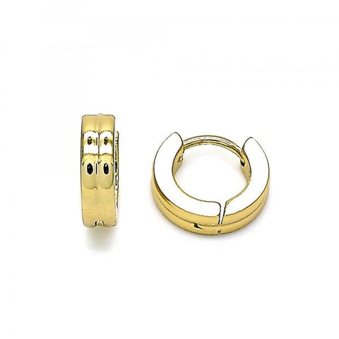 Argolla Huggie 02.255.0004.2.10 Acero Inoxidable, Pulido, Dorado