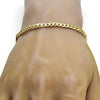 Pulsera Básica 04.242.0036.08GT Tono Dorado, Diseño de Cubana Pave, Pulido, Dorado