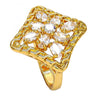Anillo Multi Piedra 01.210.0027.08 Oro Laminado, con Zirconia Cubica Blanca, Pulido, Dorado
