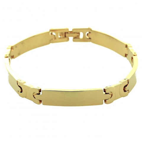 Pulsera Solida 03.63.0526 Oro Laminado, Pulido, Dorado