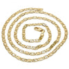 Gargantilla Básica 5.222.030.30 Oro Laminado, Diseño de Mariner, Diamantado, Dorado