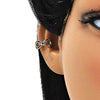 Arete Orejera 02.210.0678.1 Oro Laminado, Diseño de Infinito, con Micro Pave Multicolor, Pulido, Dorado