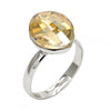 Anillo Multi Piedra 01.239.0008.6 Rodio Laminado, con Cristales de Swarovski Golden Shadow, Pulido, Rodinado