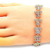 Pulsera Elegante 03.351.0135.08 Oro Laminado, Diseño de Mariposa, Pulido, Tricolor