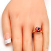 Anillo Multi Piedra 01.239.0001.7 Oro Laminado, con Cristales de Swarovski Rose Peach, Pulido, Dorado