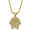 Collares con Dije 04.242.0061.30 Oro Laminado, con Cristal Blanca, Pulido, Dorado