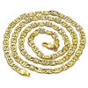 Gargantilla Básica 04.319.0010.1.24 Oro Laminado, Diseño de Mariner, Diamantado, Dorado