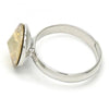 Anillo Multi Piedra 01.239.0001.1 Rodio Laminado, con Cristales de Swarovski Light Silk, Pulido, Rodinado