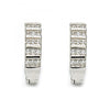 Argolla Huggie 02.175.0037.15 Plata Rodinada, con Micro Pave Blanca, Pulido, Rodinado