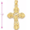 Dije Religioso 5.192.024 Oro Laminado, Diseño de Crucifijo, Dorado