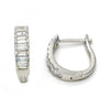 Argolla Huggie 02.286.0007.15 Plata Rodinada, con Zirconia Cubica Blanca, Pulido, Rodinado