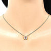 Collares con Dije 04.156.0338.2.20 Oro Laminado, con Micro Pave Granate, Pulido, Dorado
