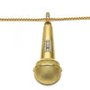 Collares con Dije 04.242.0063.30 Oro Laminado, con Cristal Blanca, Pulido, Dorado