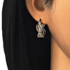 Argolla Pequeña 02.210.0265.1.15 Oro Laminado, con Micro Pave Granate y Blanca, Pulido, Dorado