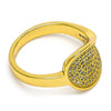 Anillo Multi Piedra 01.118.0049.09 Oro Laminado, con Micro Pave Blanca, Pulido, Dorado
