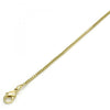 Gargantilla Básica 04.99.0009.18 Oro Laminado, Diseño de Box, Pulido, Dorado