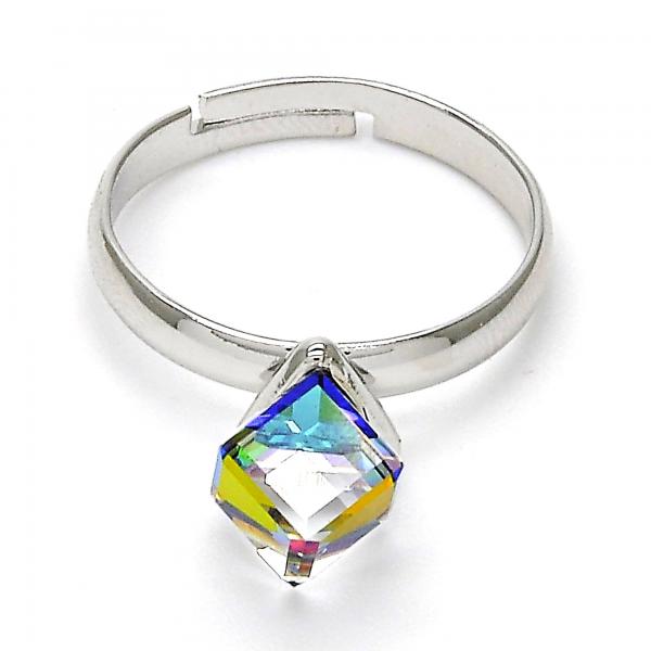 Anillo Multi Piedra 01.239.0003.5 Rodio Laminado, con Cristales de Swarovski Vitrail Light, Pulido, Rodinado