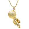 Collares con Dije 04.242.0078.30 Oro Laminado, con Cristal Blanca, Pulido, Dorado