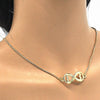 Collares con Dije 04.63.1382.20 Oro Laminado, Diseño de Infinito y Corazon, Diseño de Infinito, Pulido, Dorado