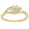 Anillo Multi Piedra 5.165.027.07 Oro Laminado, con Zirconia Cubica Blanca, Pulido, Dorado