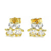 Arete Dormilona 02.387.0021 Oro Laminado, Diseño de Nino Pequeno y Nina Pequena, Diseño de Nino Pequeno, con Zirconia Cubica Blanca, Pulido, Dorado
